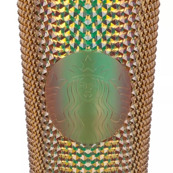 Walt Disney World 50th Anniversary Geometric Starbucks Tumbler with Straw – Gold - Picture 5 of 11